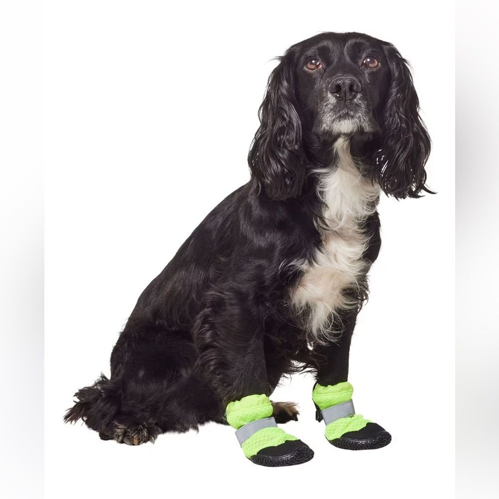 Reflective Green Dog Boots